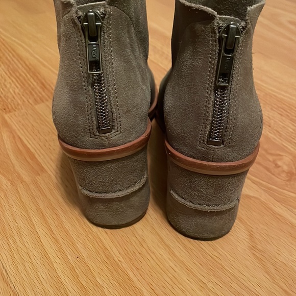 EUC Ugg sueded sandals with zip up heels - Picture 4 of 7